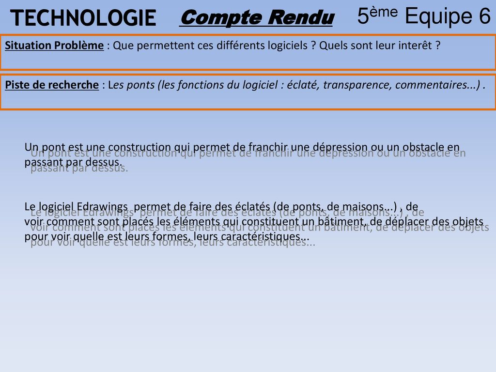 Technologie Me Equipe Compte Rendu Ppt T L Charger